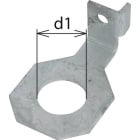 DEHN - Anschlussbügel IF1 abgewinkelt Bohrdurchmesser d1 42 mm