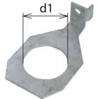DEHN - Anschlussbügel IF1 abgewinkelt Bohrdurchmesser d1 48 mm