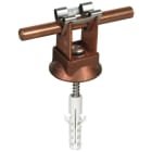 DEHN - Leitungshalter DEHNgrip Cu f. Rd 8mm H 20mm m. Dübel 8x40mm u. Holzschraube