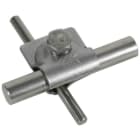 DEHN - MV-Klemme NIRO 200kA f. Rd 8-10/16mm m. Sechskantschraube u. Federring