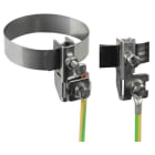 DEHN - Bandrohrschelle GSG D 27-89mm NIRO m. Anschluss f. Rd 6-8/10 od. 4-50mm²