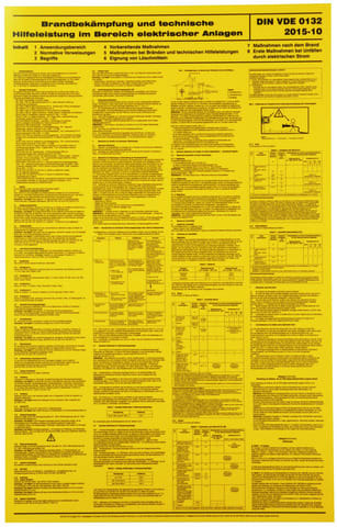 DEHN - WuH-Schild Merkblatt für Brandbekämpf- ung im Bereich elektrischer Anlagen Ersatz für Art.Nr. 700022