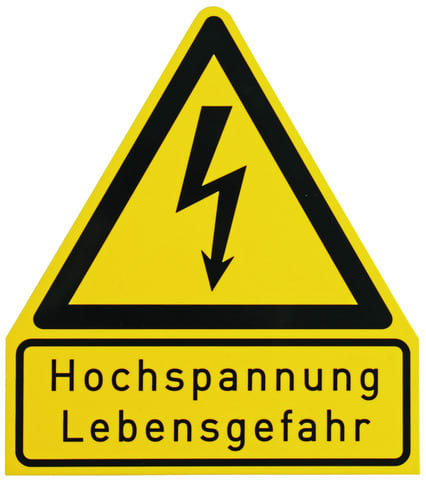 DEHN - WuH-Schild Hochspannung - Lebensgefahr Werkstoff: Kunststoff Ersatz für Art.Nr. 700030