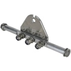 DEHN - Phasenanschlussplatte 3-polig m. B 13mm m. Rundbolzen D 20mm L 305mm