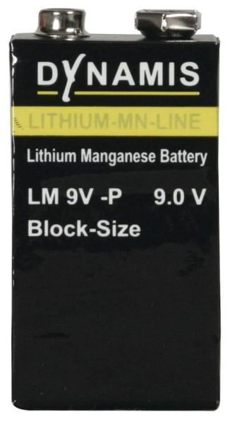 DEHN - Energieblock 9V Lithium 1300 mAh für Betriebstemperaturen bis 80°Celsius