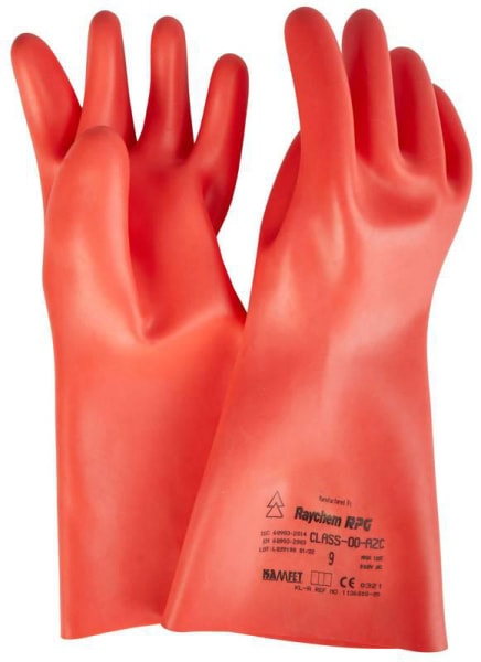 DEHN - Isolierende Handschuhe Kl.00 Kat.AZC zum AuS -500V Gr.9