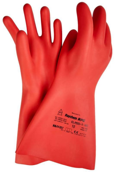 DEHN - Isolierende Handschuhe Kl.1 Kat.RC zum AuS -7.500V Gr.10