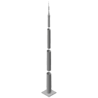 DEHN - Tele-Blitzschutzmast ÜFL 22,38m St/tZn m. Flanschplatte 565x565mm