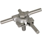 DEHN - MV-Klemme mit Arretiernase NIRO (V4A) für Rd 8-10mm mit Sechskantschraube