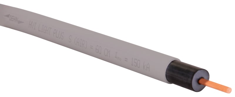 DEHN - HVI light plus Leitung D 21 mm Cu grau abgelängt Länge 6 bis 70 m