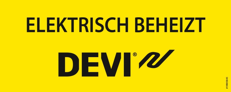 DEVI - Aufkleber Elektrisch beheizt