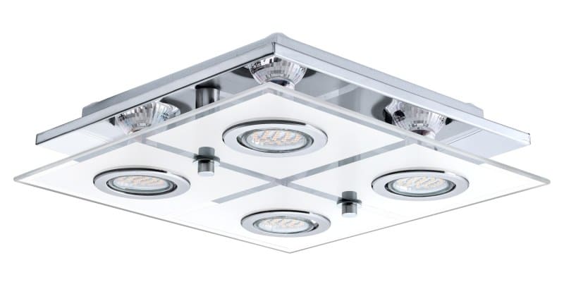 EGLO - DL/4 GU10-LED CHROM/SATINIERT 'CABO'