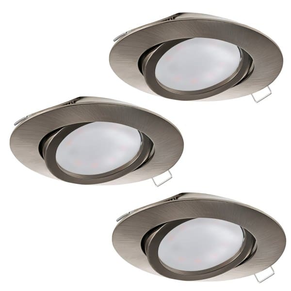 EGLO - SET 3XEINBAUSPOT GU10-LED 5W 3000K NICKE