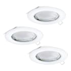 EGLO - SET 3XEINBAUSPOT WEISS STARR 'PENETO'