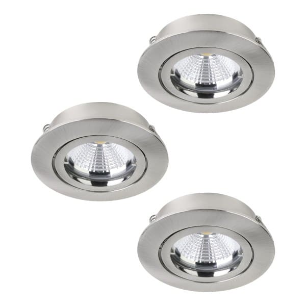 EGLO - SET 3XEINBAUSP.GU10 3000K NICKEL-M.STEP