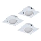 EGLO - SET 3XLED-EINBAUSPOT 84X84 WEISS
