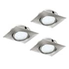 EGLO - SET 3XLED-EINBAUSPOT 84X84 NICKEL-M.