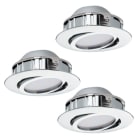 EGLO - SET 3XLED-EINBAUSPOT Ø84 CHROM 'PINEDA'