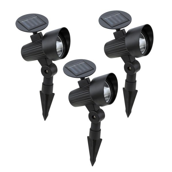 EGLO - 3ER-SET LED-SOLAR-LEUCHTE SCHWARZ