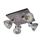 EGLO - QUADRAT/4 HOLZ/ZINC USED/SW 'BARNSTAPLE'