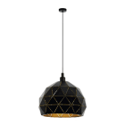 EGLO - HL/1 E27 Ø400 SCHWARZ/GOLD 'ROCCAFORTE'