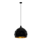 EGLO - HL/1 E27 Ø300 SCHWARZ/GOLD 'ROCCAFORTE'