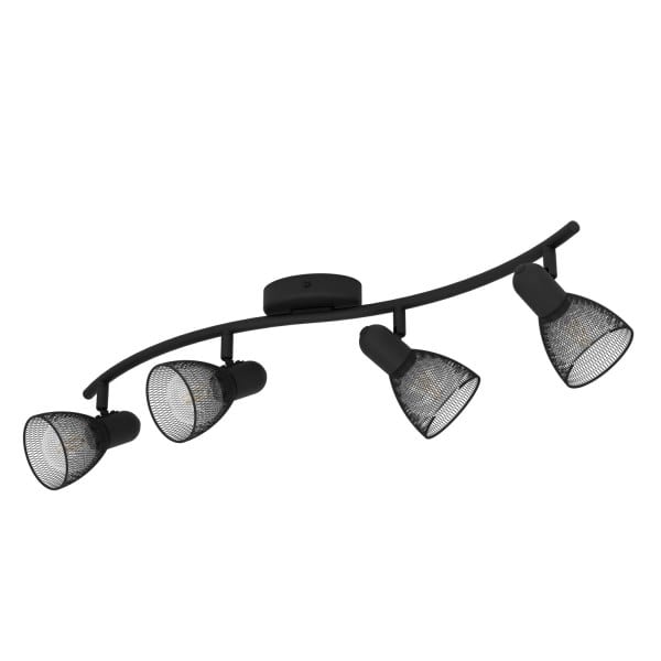 EGLO - WELLE/4 E14 SCHWARZ/GITTER 'CAROVIGNO'