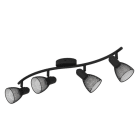 EGLO - WELLE/4 E14 SCHWARZ/GITTER 'CAROVIGNO'
