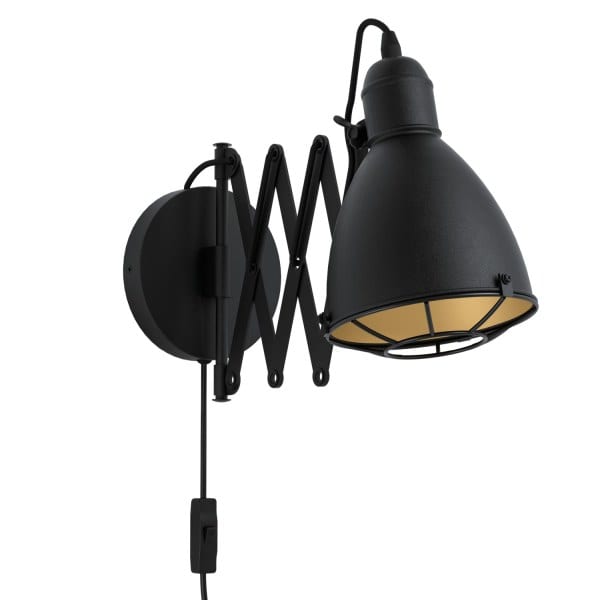 EGLO - WL/1 E27 SCHWARZ/GOLD 'TREBURLEY'