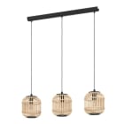 EGLO - HL/3 E27 SCHWARZ/HOLZ 'BORDESLEY'