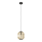 EGLO - HL/1 E27 Ø210 SCHWARZ/HOLZ 'BORDESLEY'