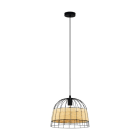 EGLO - HL/1 E27 Ø370 SCHWARZ/RATTAN 'ANWICK'