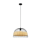 EGLO - HL/1 E27 Ø500 SCHWARZ/RATTAN 'ANWICK'