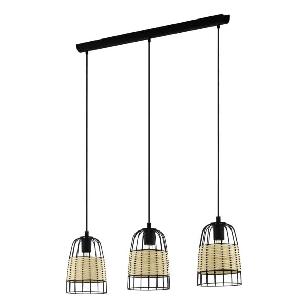 EGLO - HL/3 E27 SCHWARZ/RATTAN 'ANWICK'