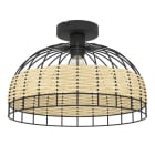 EGLO - DL/1 E27 SCHWARZ/RATTAN 'ANWICK'