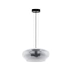 EGLO - HL/3 E27 Ø500 SCHWARZ/SW-TRANSP.'PRIORAT
