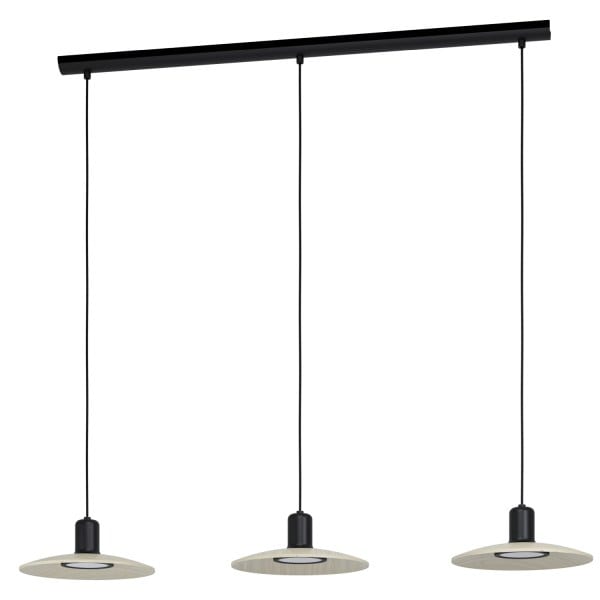 EGLO - HL/3 GU10 SCHWARZ/HOLZ  MAYAZES