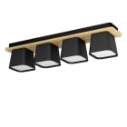 EGLO - DL/4 E27 SCHWARZ/WS/HOLZ  RUSCIO