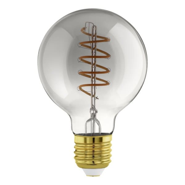 EGLO - LM-E27 LED E27 G80 4W/100LM 2000K GLAS BEDAMPFT SCHWARZ TRANSPARENT-DIMMBAR