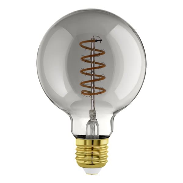 EGLO - LM-E27 LED E27 G95 4W/100LM 2000K GLAS BEDAMPFT SCHWARZ TRANSPARENT-DIMMBAR