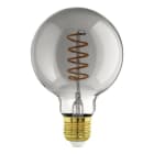 EGLO - LM-E27 LED E27 G95 4W/100LM 2000K GLAS BEDAMPFT SCHWARZ TRANSPARENT-DIMMBAR
