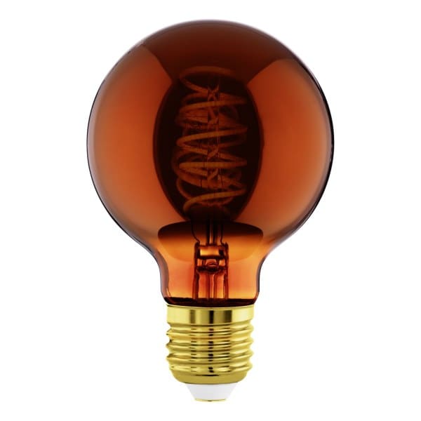 EGLO - LM-E27 LED E27 G80 4W/30LM 2000K GLAS BEDAMPFT KUPFERFARBEN-DIMMBAR