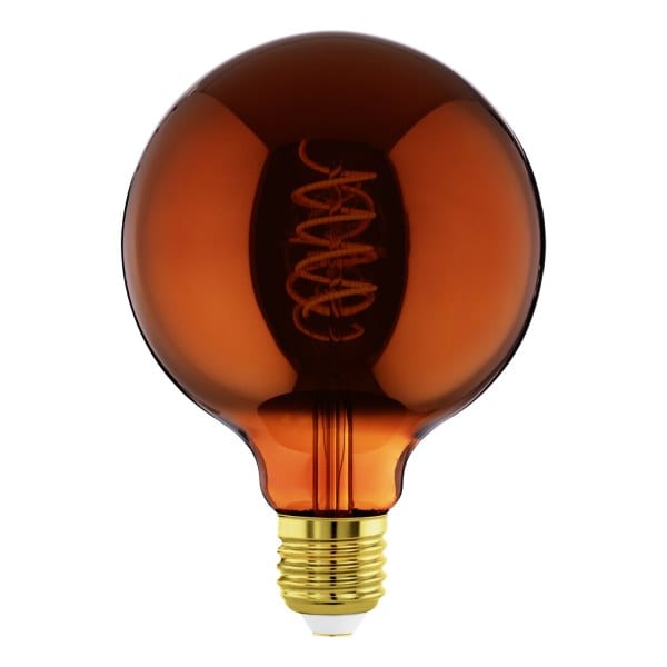 EGLO - LM-E27 LED E27 G125 4W/30LM 2000K GLAS BEDAMPFT KUPFERFARBEN-DIMMBAR