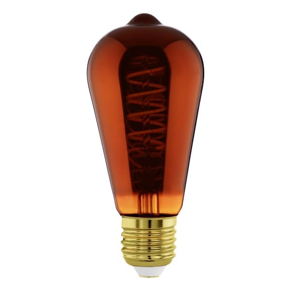 EGLO - LM-E27 LED E27 ST64 4W/30LM 2000K GLAS BEDAMPFT KUPFERFARBEN-DIMMBAR