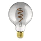 EGLO - LM-E27-LED GLOBE G60 4W/100LM 2000K GLAS BEDAMPFT SCHWARZ TRANSPARENT - DIMMBAR