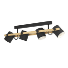 EGLO - DL/4 E27 SCHWARZ-CREME/HOLZ 'HORNWOOD'