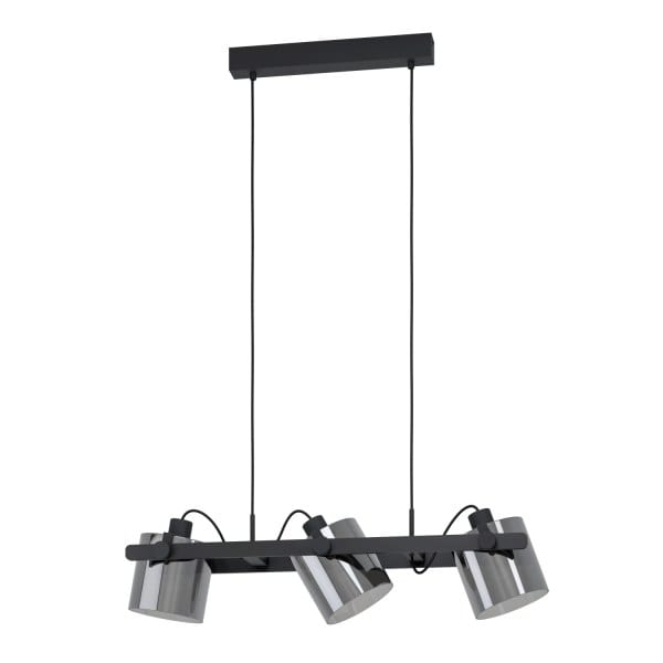 EGLO - HL/3 E27 SCHWARZ/SW-TRANSP.'HORNWOOD 2'