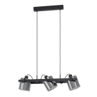 EGLO - HL/3 E27 SCHWARZ/SW-TRANSP.'HORNWOOD 2'