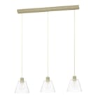 EGLO - HÄNGELEUCHTE E27 3 FLAMMIG 40W GOLD KLAR 'COPLEY'