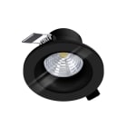 EGLO - LED EINBAULEUCHTE 1 FLAMMIG 6W/380LM -2700K ALU SCHWARZ DM88MM DIMMBAR IP44